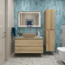 Тумба со столешницей и накладной раковиной подвесная BelBagno KRAFT 100 kraft100rnn-kepmco-1302h316-set
