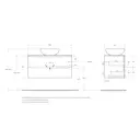 Тумба со столешницей и накладной раковиной подвесная BelBagno ETNA 100 etna100rw-kepmco-1346-set