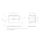 Тумба со столешницей и накладной раковиной подвесная BelBagno ETNA 80 etna80rn-kepmco-1302-set