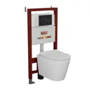 Комплект инсталляция с унитазом Bauedge Q111300-BK0001-Q00005 цвет белый