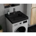 Раковина над стиральной машиной Bauedge Hotel MY2002B 60x60см в Комплект с кронштейнами и сифоном, антрацит
