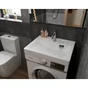 Раковина над стиральной машиной BAU Hotel 60x55см в комплекте с кронштейнами и сифоном, белый глянец
