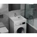 Раковина над стиральной машиной BAU Stil 60x60см в комплекте с кронштейнами и сифоном, белый глянец