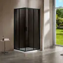 Душевой уголок Vincea Garda VSS-1G8090CGB прямоугольник 80x90см черный профиль эффект стекла тонированный