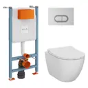 Комплект инсталляция с унитазом Vitra 23-00031429 9856B003-7200lum цвет белый