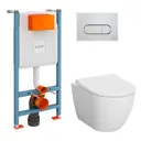 Комплект инсталляция с унитазом Vitra 23-00031236 9873B003-7201lum цвет белый