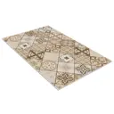 Коврик вырезной icarpet PRINT антискользящий 137 "Плитка Карфаген" 80x120 бежевый с серым S