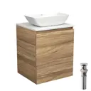 Тумба Bau Dream Blackwood 50 с дверцей SD3020, раковина Spectrum mini 47x24 выпуск клик клак, хром