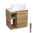 Тумба Bauedge Bau Dream Blackwood 60 правая раковина Nimb 50x36 выпуск клик клак белый