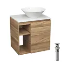 Тумба Bauedge Bau Dream Blackwood 60 правая раковина D43 выпуск клик клак хром