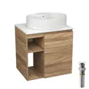 Тумба Bauedge Bau Dream Blackwood 60 правая раковина Nimb 51x41 белая выпуск клик клак белый