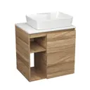 Тумба Bauedge Bau Dream Blackwood 60 правая раковина Cerama 48x37 белая