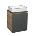 Тумба Bauedge Bau Dream Blackwood 50 графит раковина Hotel Black Rand 48x37