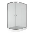 Душевой уголок Bauedge Dream Hit TY0033R с поддоном 120x85x195, прозрачное закаленное стекло, хромированный профиль, правая