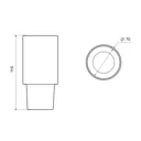 Стакан для зубных щеток MANZZARO 109599 сплав цвет оранжевый/медный