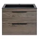 Тумба с раковиной Vincea Chiara 2D 600 R.Oak Black VMC-2C2600RO VCB-13600B