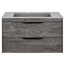 Тумба с раковиной Vincea Chiara 2D 800 G.Stone, Grey VMC-2C2800GS,VCB-13800G 80
