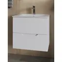 Тумба с раковиной Topline FLIPTU60W-3610W подвесная 60 см цвет белый матовый