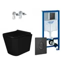 Комплект инсталляция и унитаз GROHE 553383 цвет чаши черный
