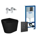 Комплект инсталляция и унитаз GROHE 553384 цвет чаши черный