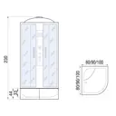 Душевая кабина River No Silicone XL DNXL100/44/MT 100x100 гидромассаж радио высокий поддон стекло матовое