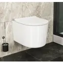 Комплект BAUEDGE NEO45700-NM0003-PRO-Q000096 в 1: инсталляция 45, унитаз безободковый Hotel PRO, сиденье, кнопка Stil 2-й смыв, нержавеющая сталь