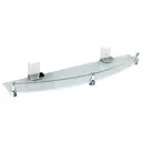 Полка стеклянная WasserKRAFT с бортиком Leine K-5044WHITE цвет хром