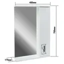 Зеркало-шкаф Эко 45 Doratiz 2712.532, белый, правый