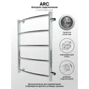 Полотенцесушитель водяной Indigo Arc 40x60 см нержавеющая сталь 1" magnetic grey
