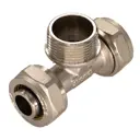 Тройник комбинированный СТМ 20x1/2"x20 мм латунь CTM02012