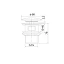 Выпуск для умывальника Iddis Optima Home с переливом цвет белый