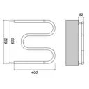 Полотенцесушитель водяной m-образный Domoterm 40x60 см 1" нержавеющая сталь цвет хром