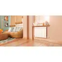 Радиатор Azario Aluminium AL500/80 50 4 секций боковое подключение алюминий белый глянцевый