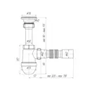 Сифон для раковины Ани пласт С0105 D40 мм белый