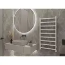 Полотенцесушитель водяной Guardo Piatto П9 53x120 см нержавеющая сталь 1/2" цвет белый матовый