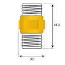 Муфта СТМ 3/4"x3/4" НР латунь