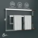 Полотенцесушитель водяной Е-образный Onix Vega Turn Right 80x50 см боковая подводка 1/2" нержавеющая сталь цвет хром