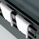 Полотенцесушитель водяной Е-образный Onix Vega Turn Left Black 80x60 см боковая подводка 1/2" нержавеющая сталь цвет черный матовый