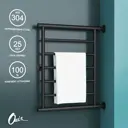 Полотенцесушитель водяной лестница Onix Sirius Direct Black Right 50x60 см 3/4" нержавеющая сталь цвет черный матовый