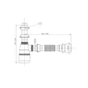 Сифон для ванны Aquanet 00332449 50 мм с тросиком серый