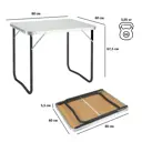 Нераздвижной садовый стол складной Green glade Р509-01 80 см x 60 см x 67.5 см алюминий серый/серебристый