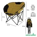 Кресло садовое складной Green glade М2307 93x103x98 см полиэстер зеленый 1 шт