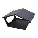 Кормушка металлическая для птиц и белок Tempache Домик 15x30x22 см черная