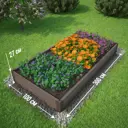 Ограждение для грядки ENO ДПК 1x3 м высота 27 см