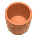 Кашпо Этника Вещицы 11x11 см 0.8 л гипс оранжевый/медный