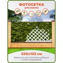 Фотосетка для забора Art Белая решетка с виноградом 320x155см