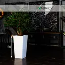 Кашпо Pyramid hl60-30w Evabrick 30 см 60 см 35 л полимербетон белый