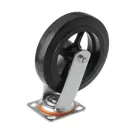 Большегрузное колесо А5 SCD 80 поворотное без тормоза с площадкой Ø200 мм 280 кг резина