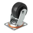 Большегрузное колесо А5 SCD 42 поворотное без тормоза с площадкой Ø100 мм 130 кг резина