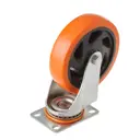 Большегрузное колесо А5 SCM 55 поворотное без тормоза с площадкой Ø125 мм 150 кг полиуретан